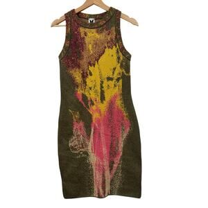Missoni M metallic knit multicolor bodycon dress